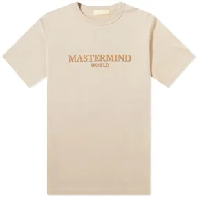 MASTERMIND WORLD Cork Logo Skull T-ShirtSand