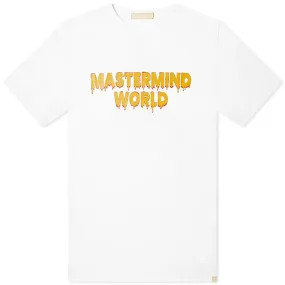 MASTERMIND WORLD Drip Logo Skull T-ShirtWhite