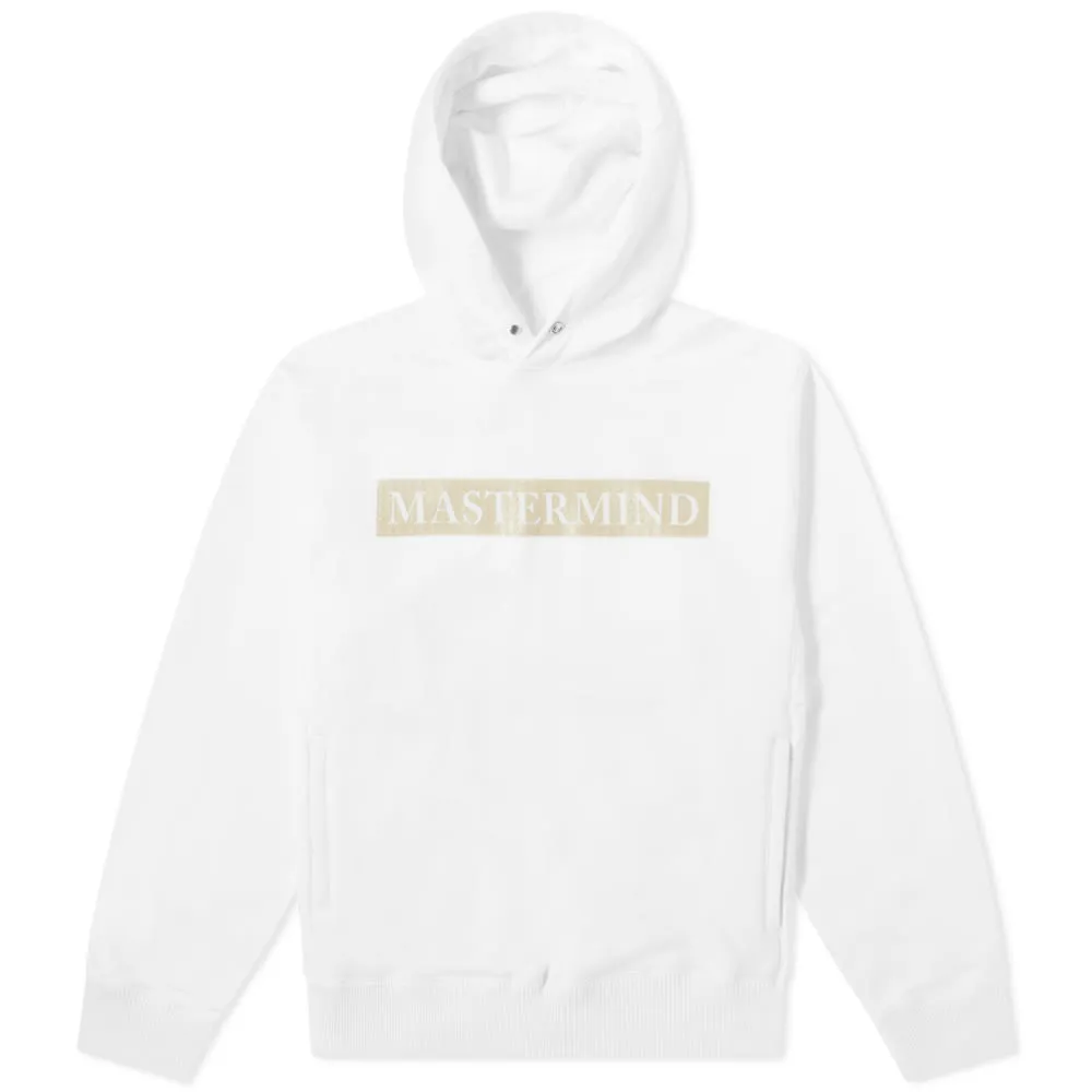 MASTERMIND WORLD Monogram Foam Print Popover HoodieWhite