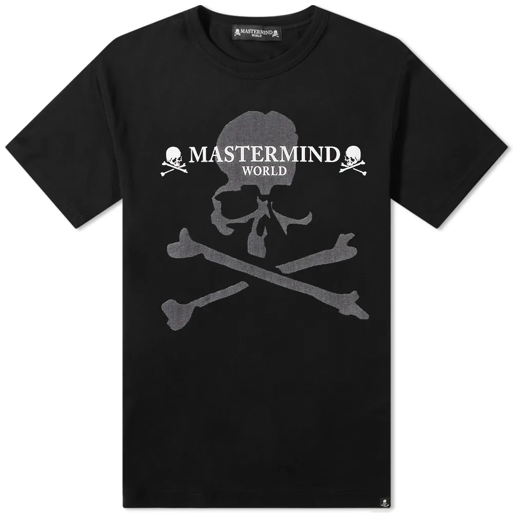 MASTERMIND WORLD Reflective Skull Logo T-ShirtBlack