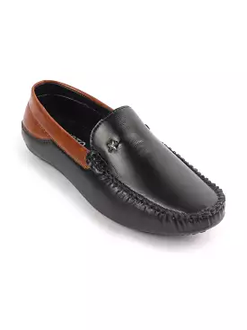 Men Black Casual Slip-On Loafers