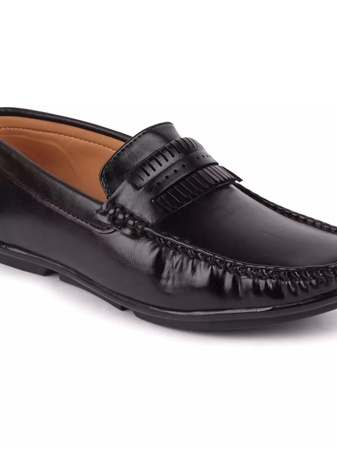 Men Black Casual Slip-On Loafers