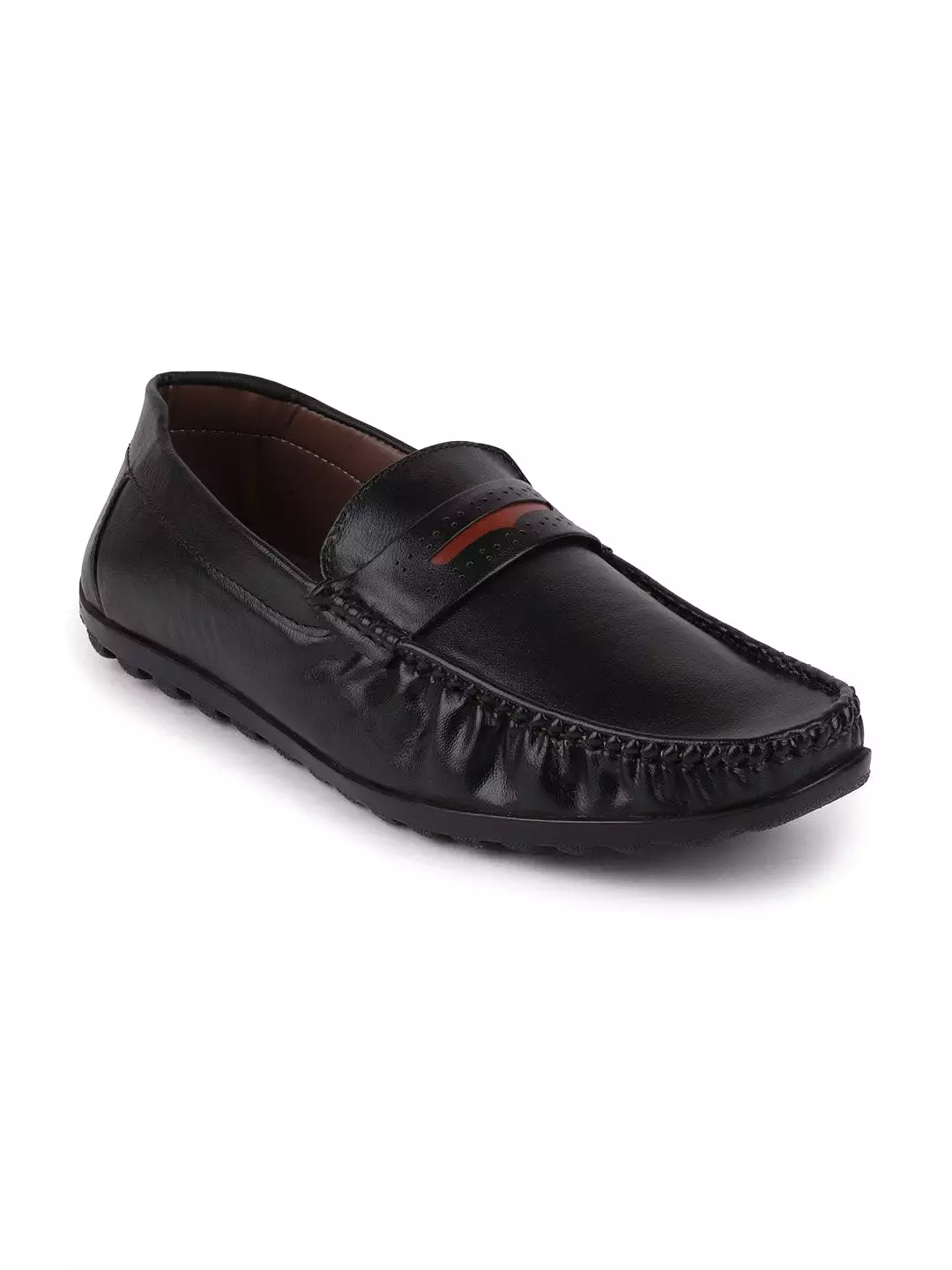 Men Black Casual Slip-On Loafers