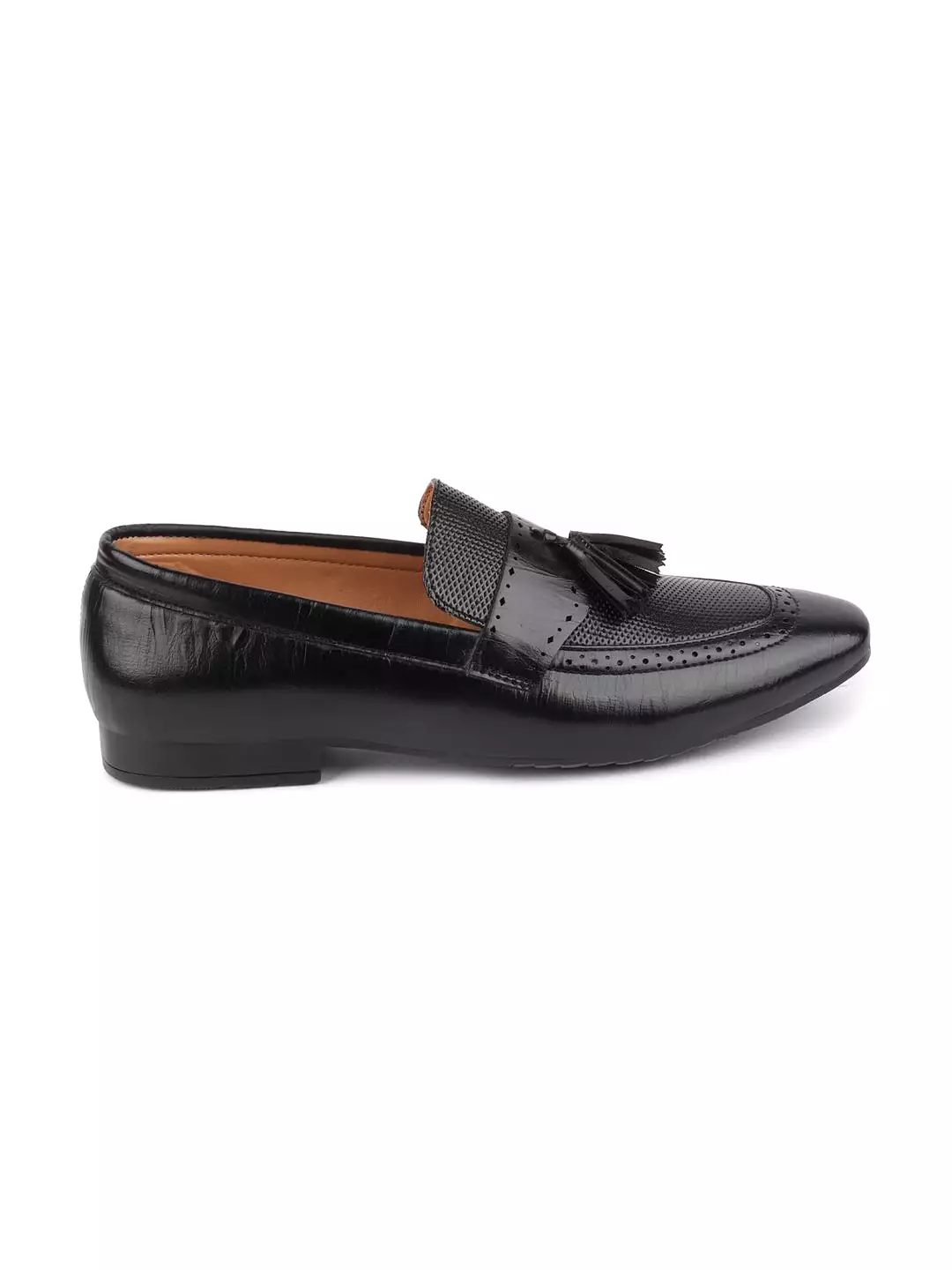 Men Black Casual Slip-On Loafers