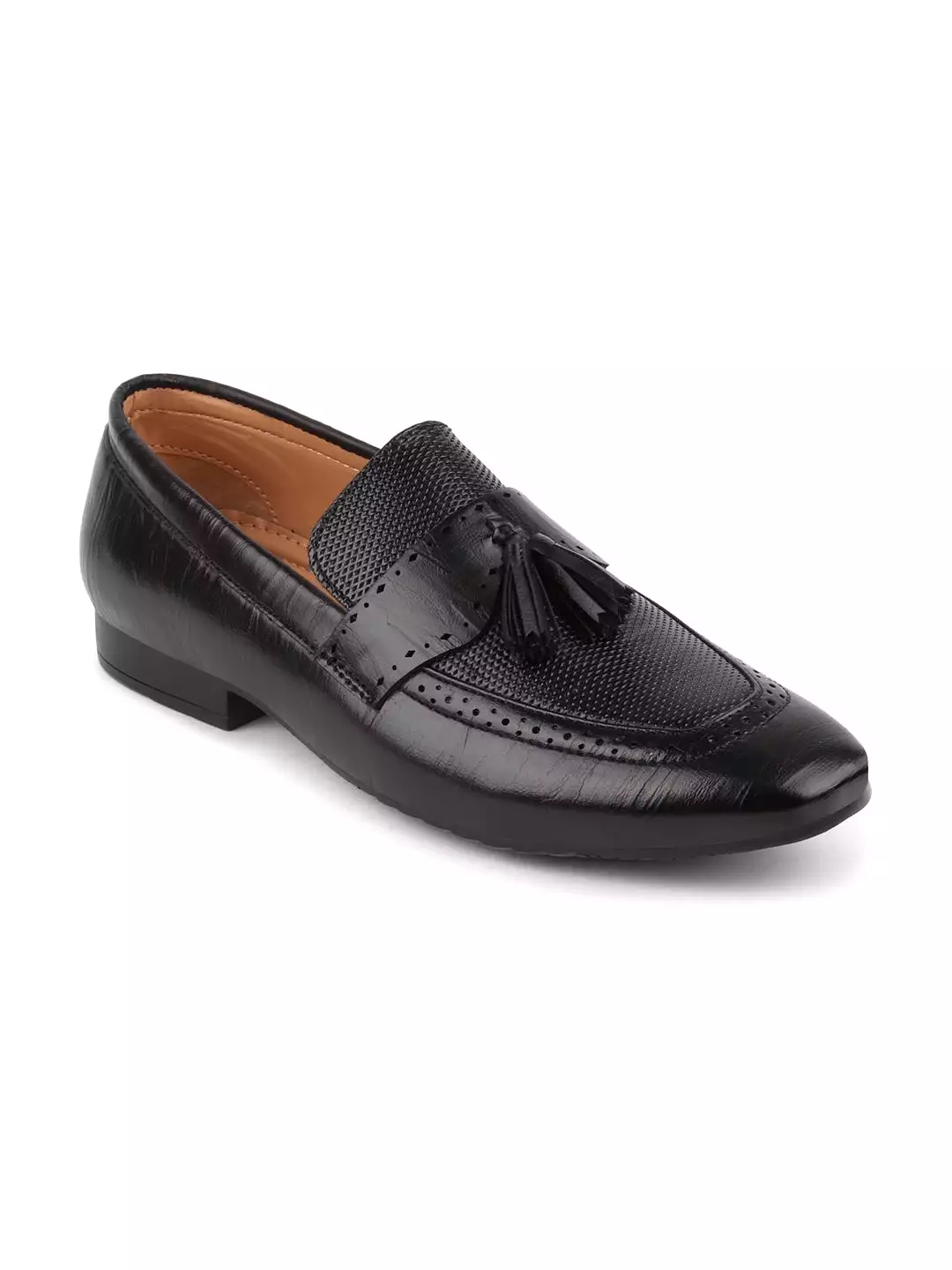 Men Black Casual Slip-On Loafers