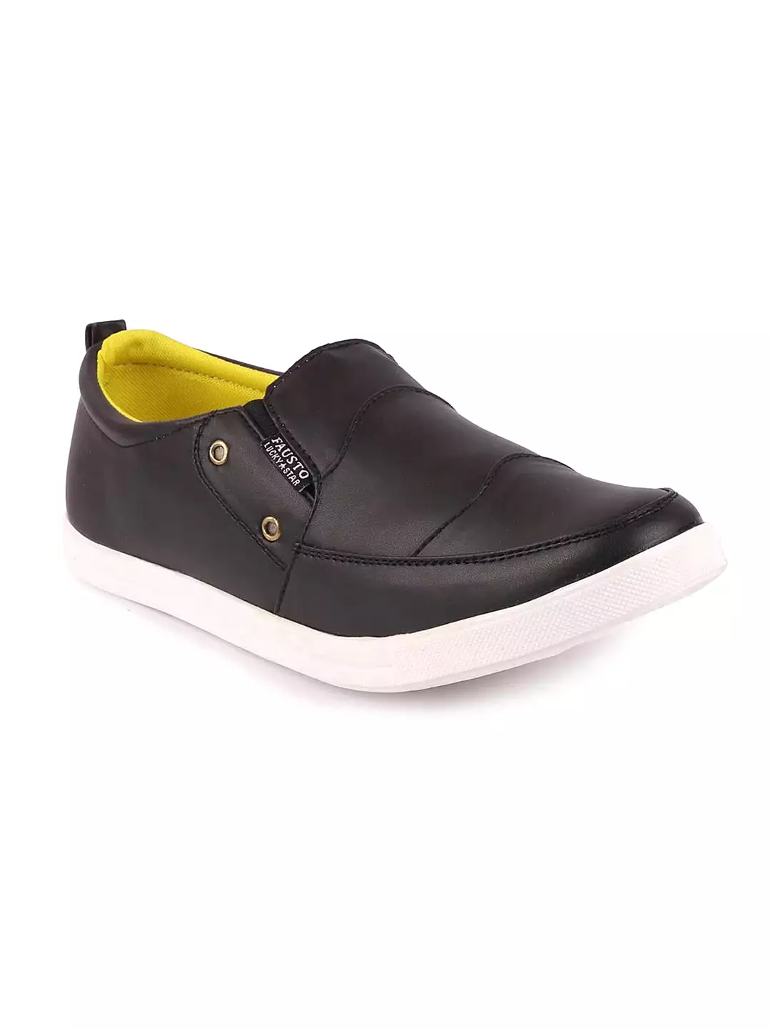 Men Black Casual Slip-On Loafers