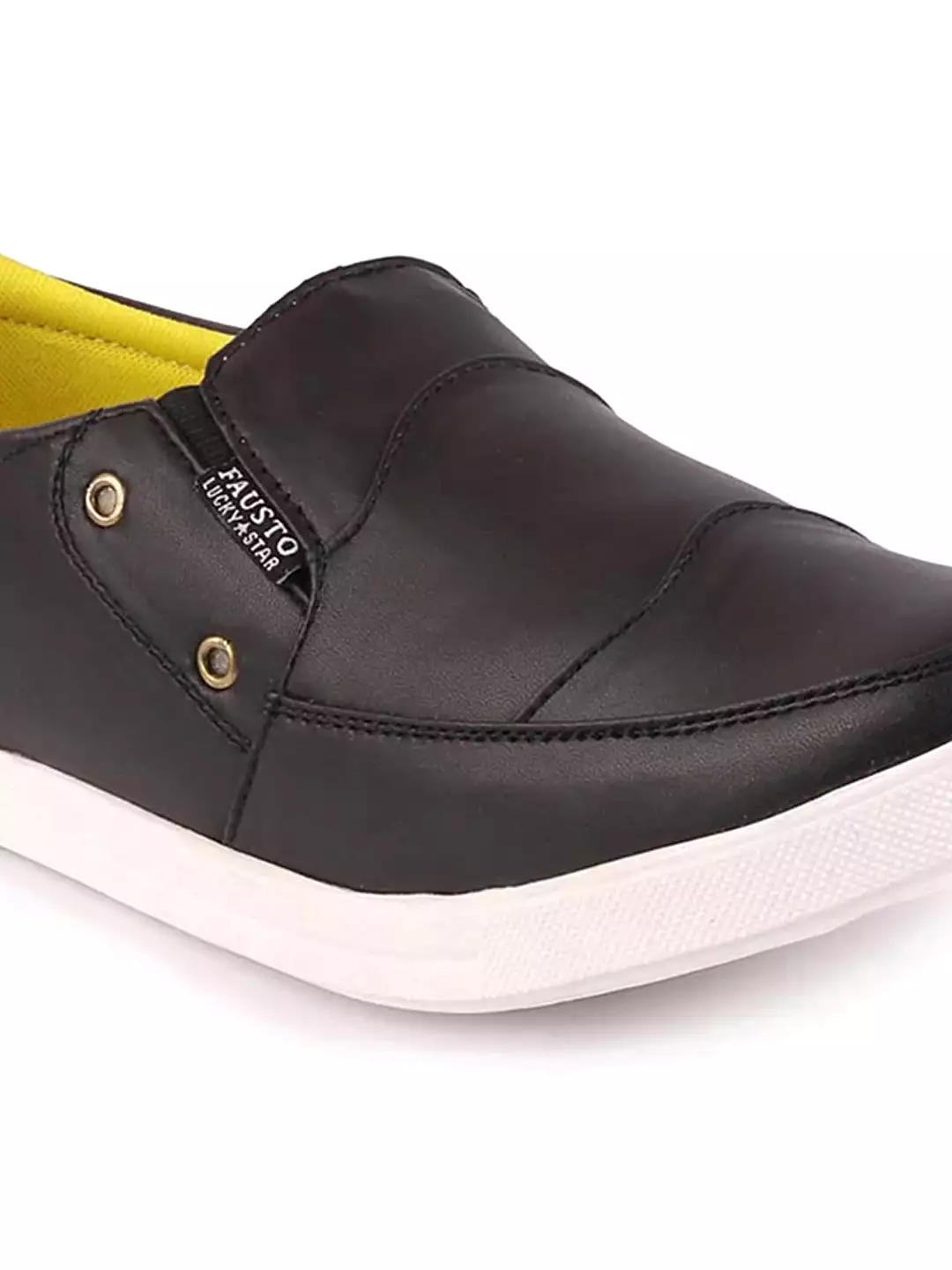 Men Black Casual Slip-On Loafers