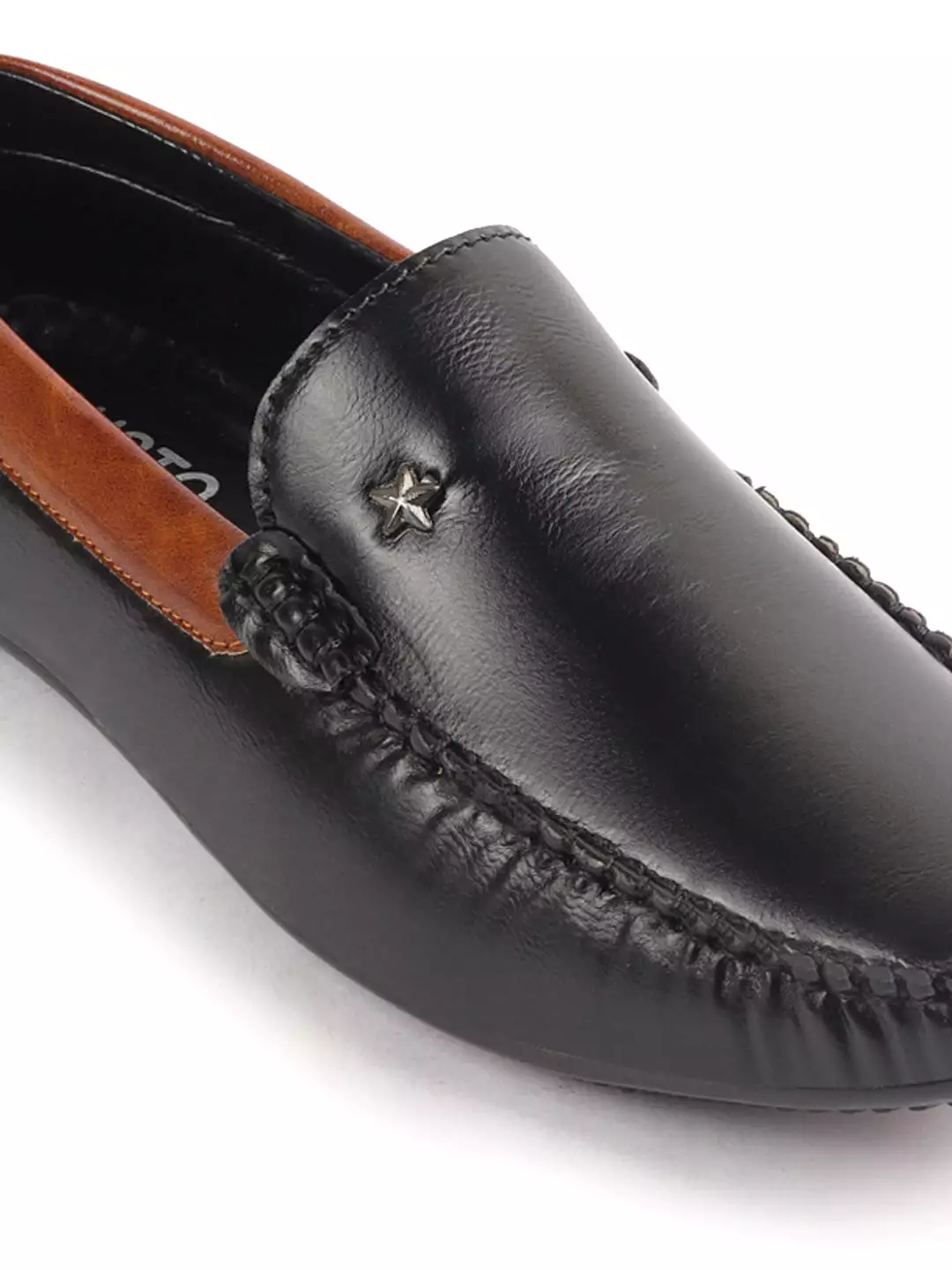 Men Black Casual Slip-On Loafers