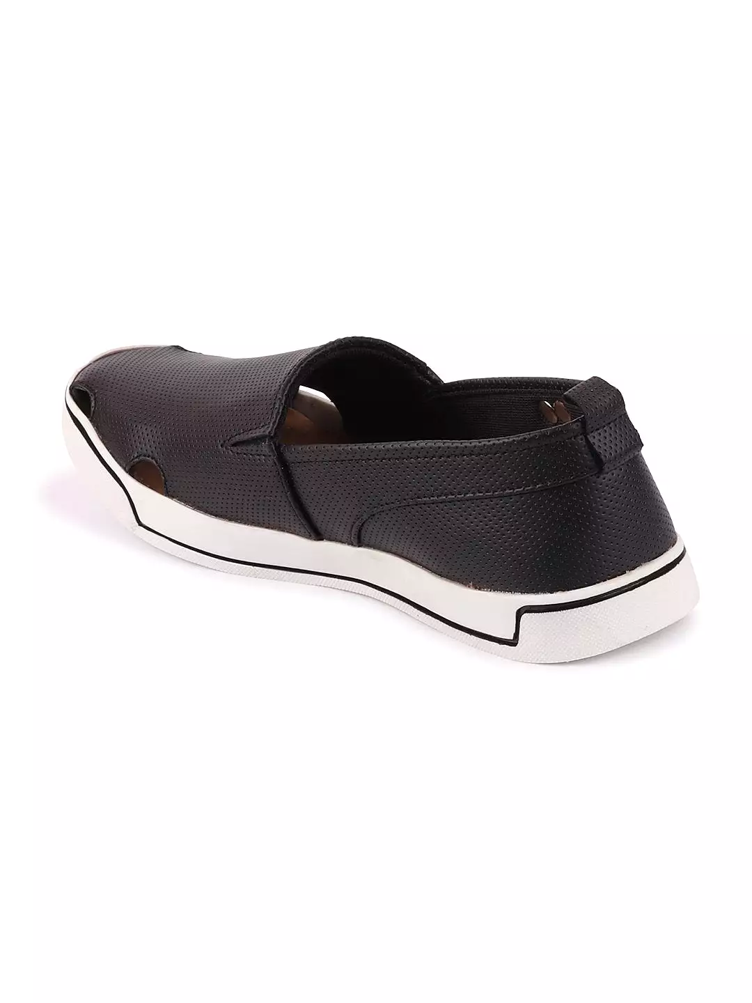 Men Black Casual Slip-On Loafers