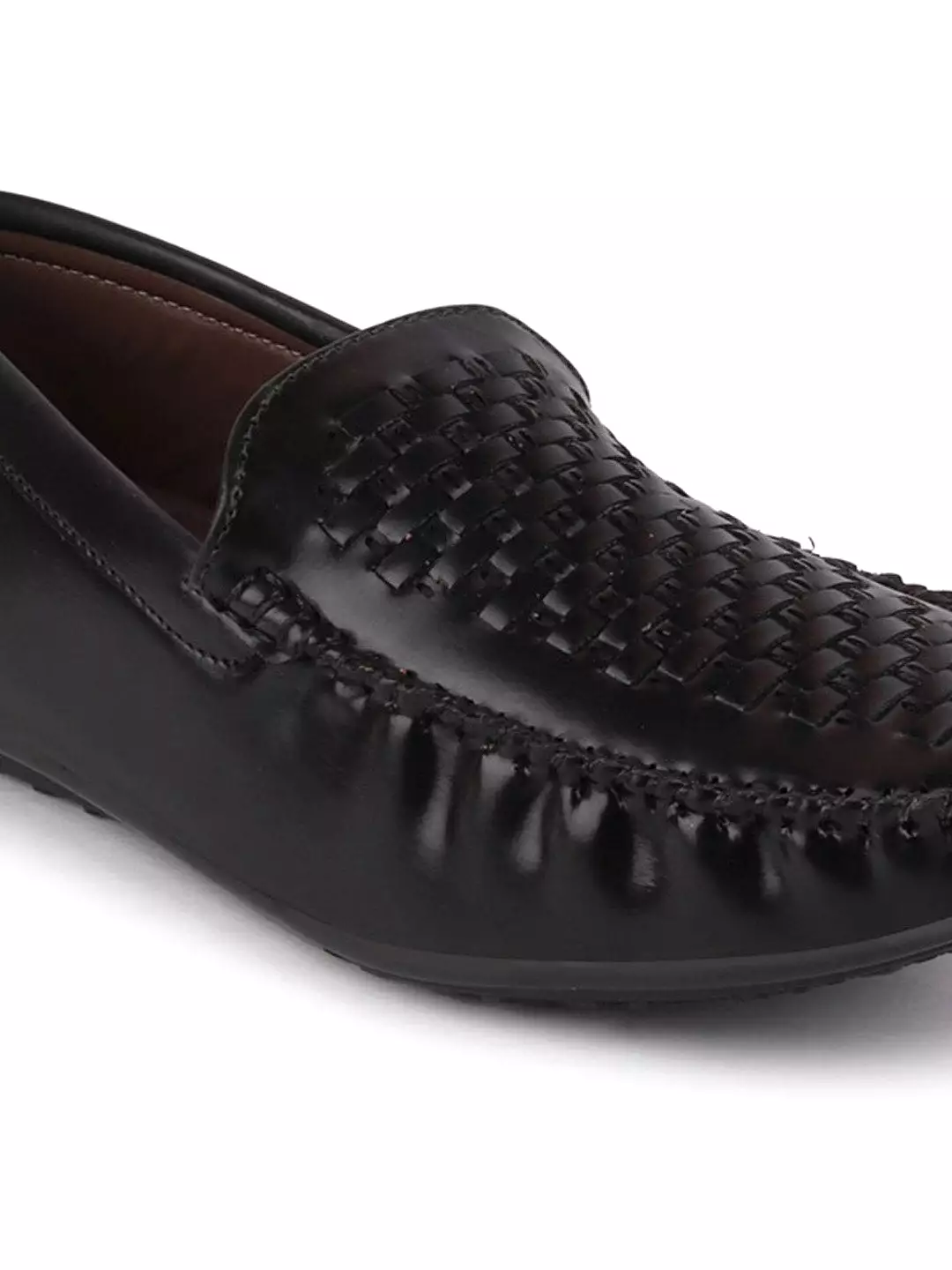 Men Black Casual Slip-On Loafers