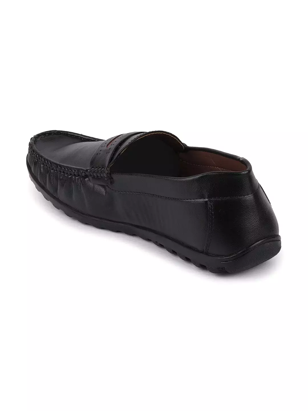 Men Black Casual Slip-On Loafers