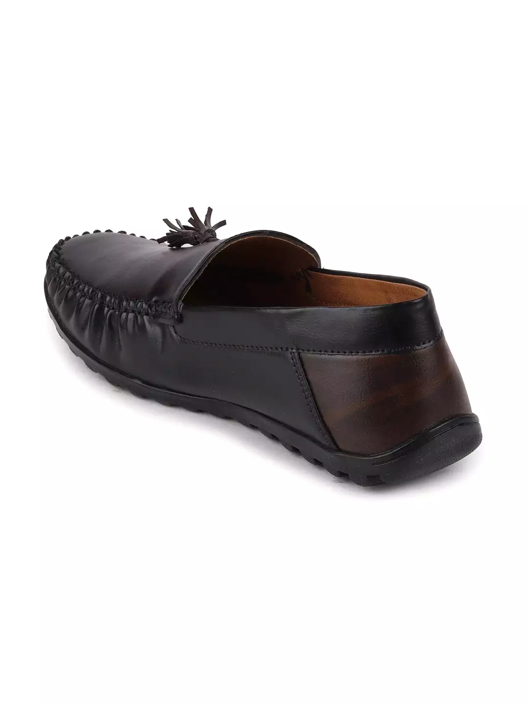 Men Black Casual Slip-On Loafers