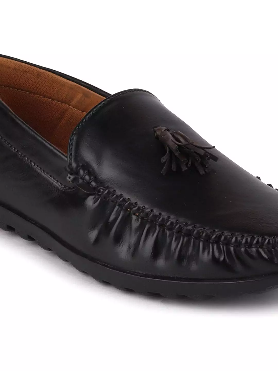 Men Black Casual Slip-On Loafers