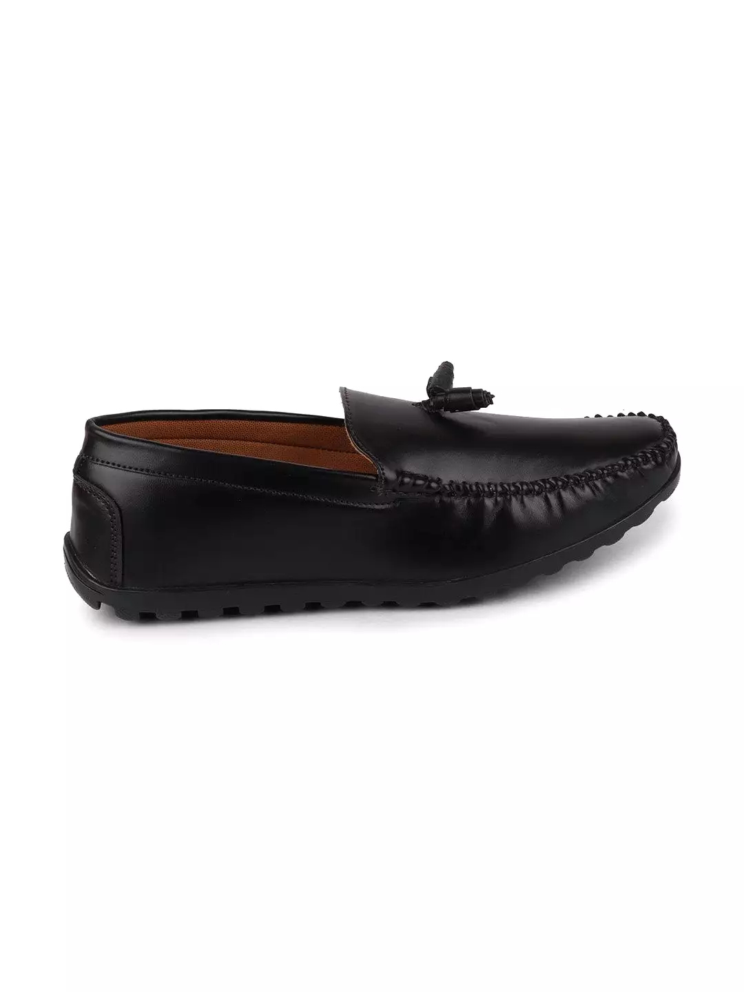 Men Black Casual Slip-On Loafers