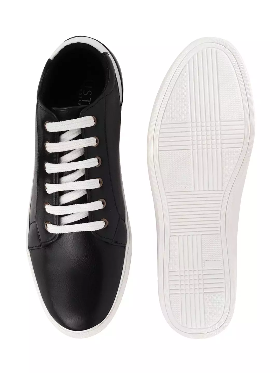 Men Black Stylish Lace Up Sneakers