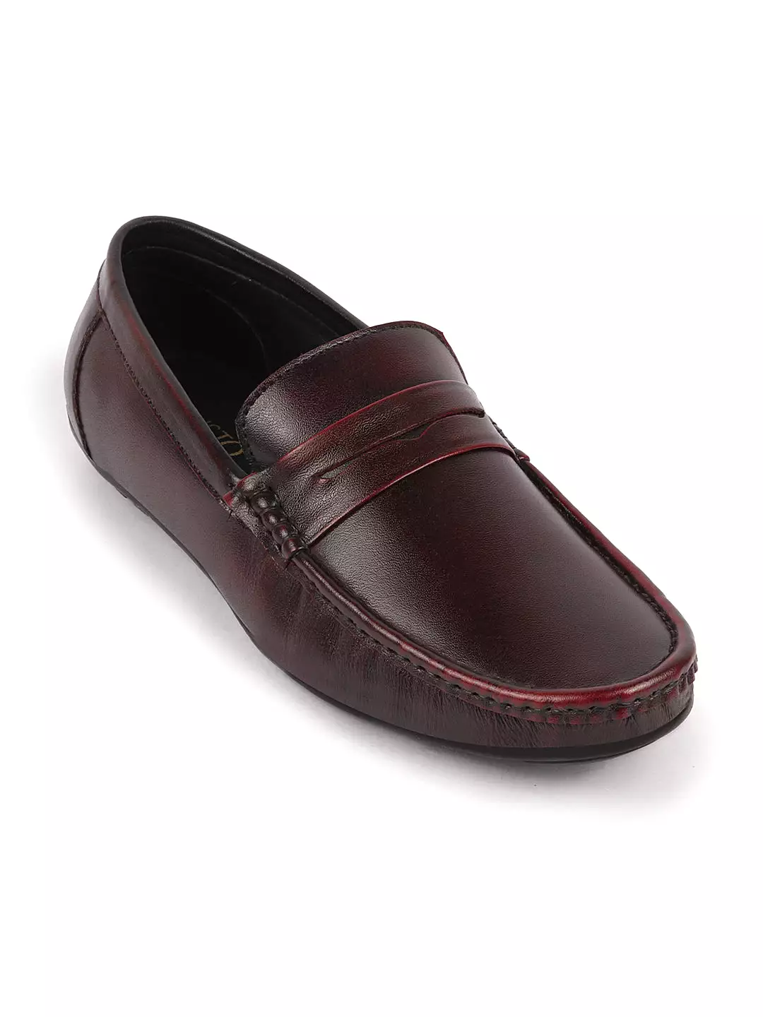 Men Cherry Outdoor Fashion Classic Genuine Leather Slip on Loafer Shoes