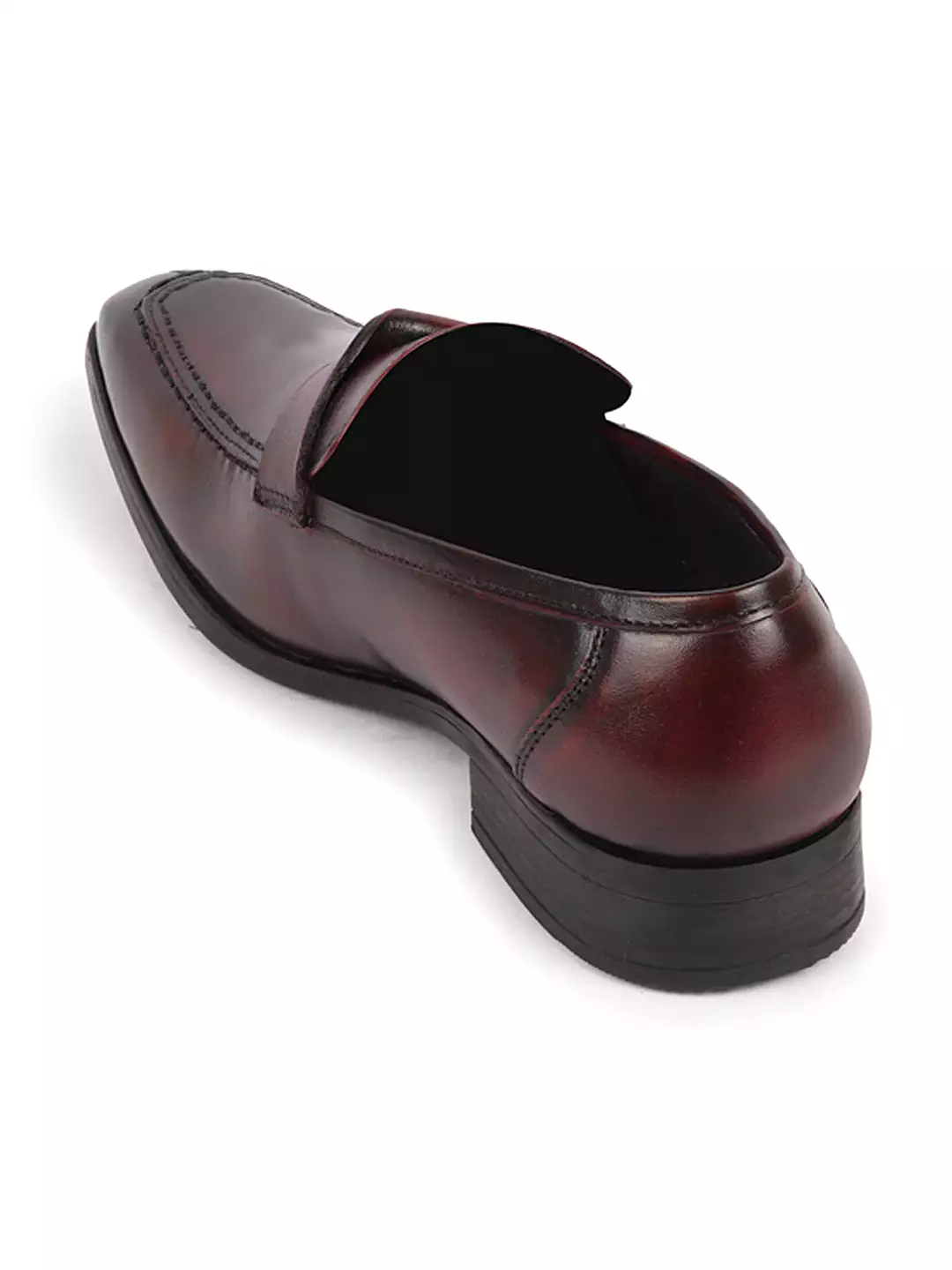 Men Cherry Strap Design Wedding Party Genuine Leather Slip On Loafer Shoes