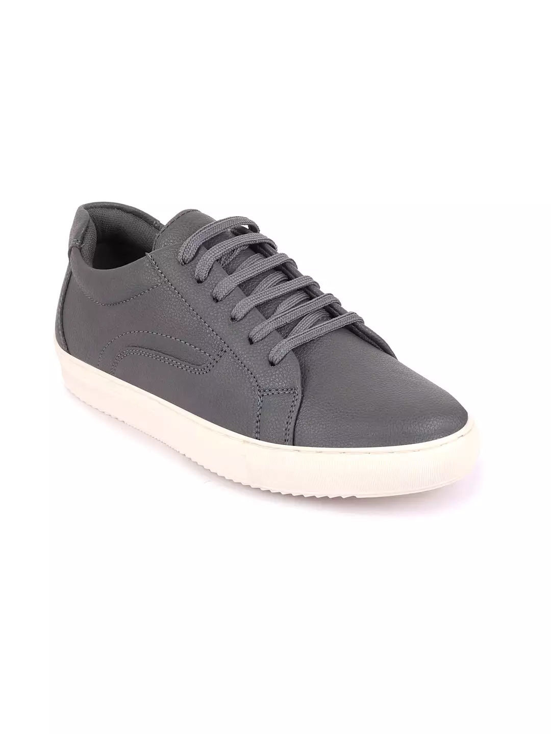 Men Grey Classic Outdoor Lace Up Sneakers