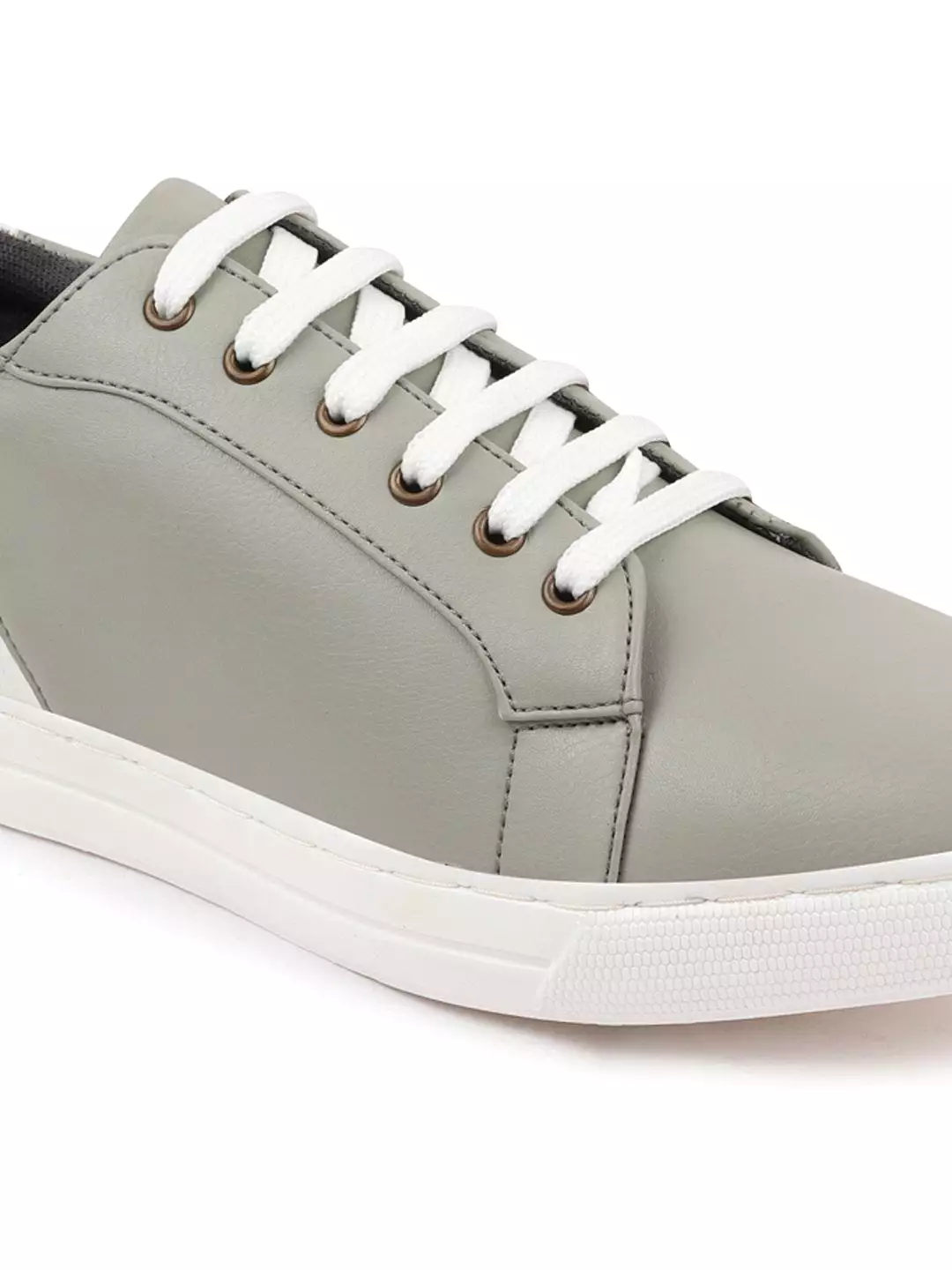 Men Grey Stylish Lace Up Sneakers