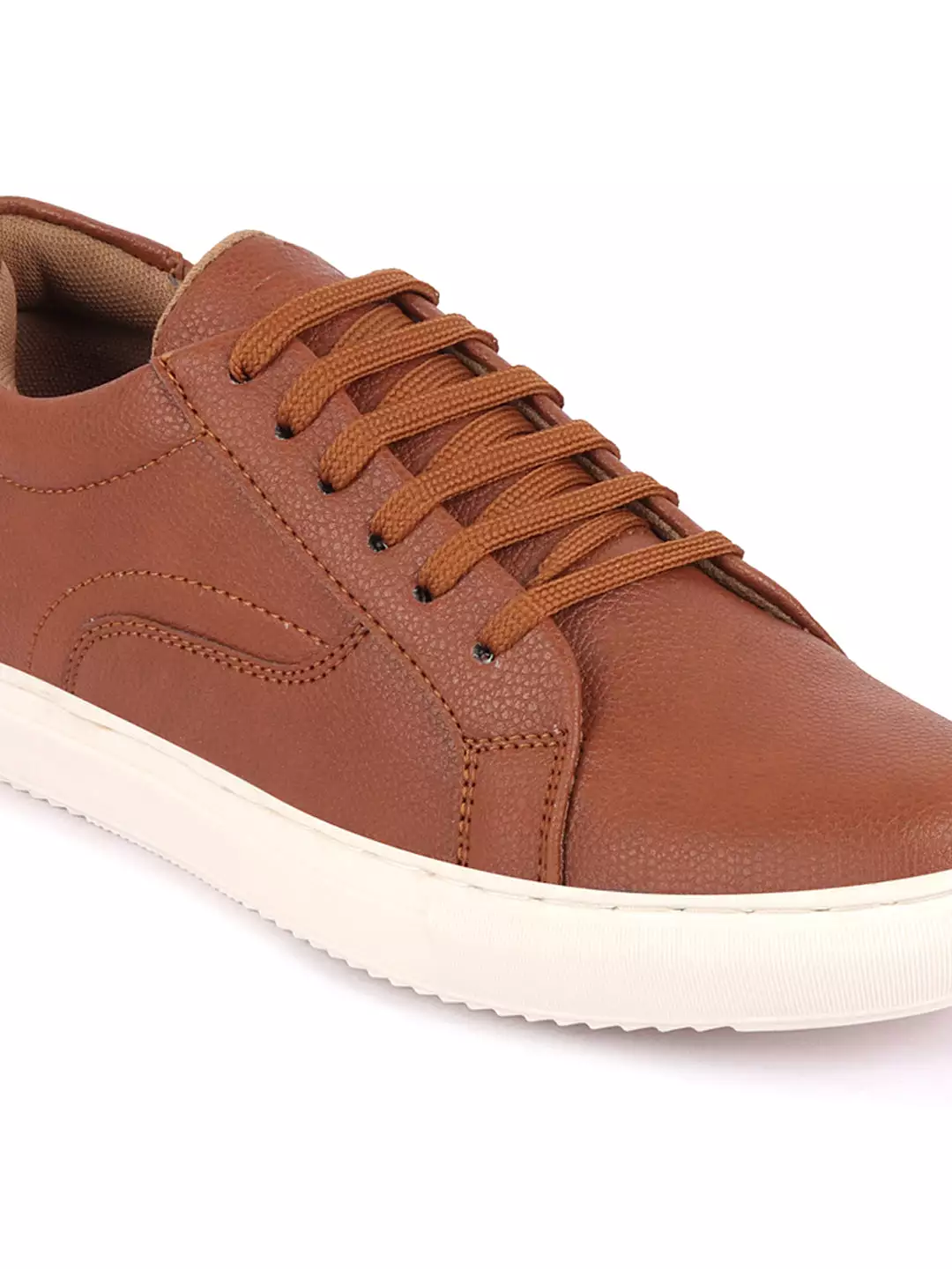 Men Tan Classic Outdoor Lace Up Sneakers