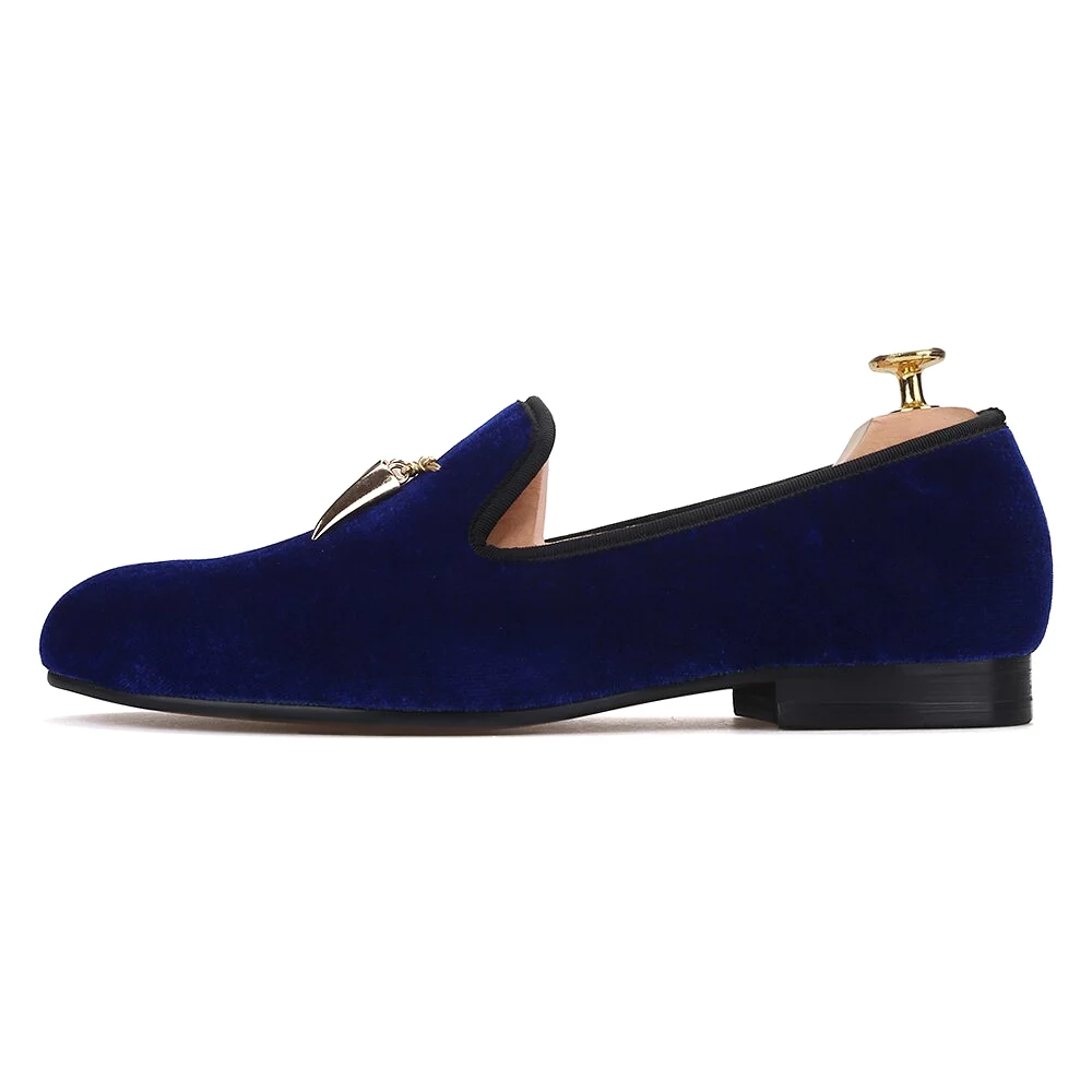 Men Velvet wedding loafers