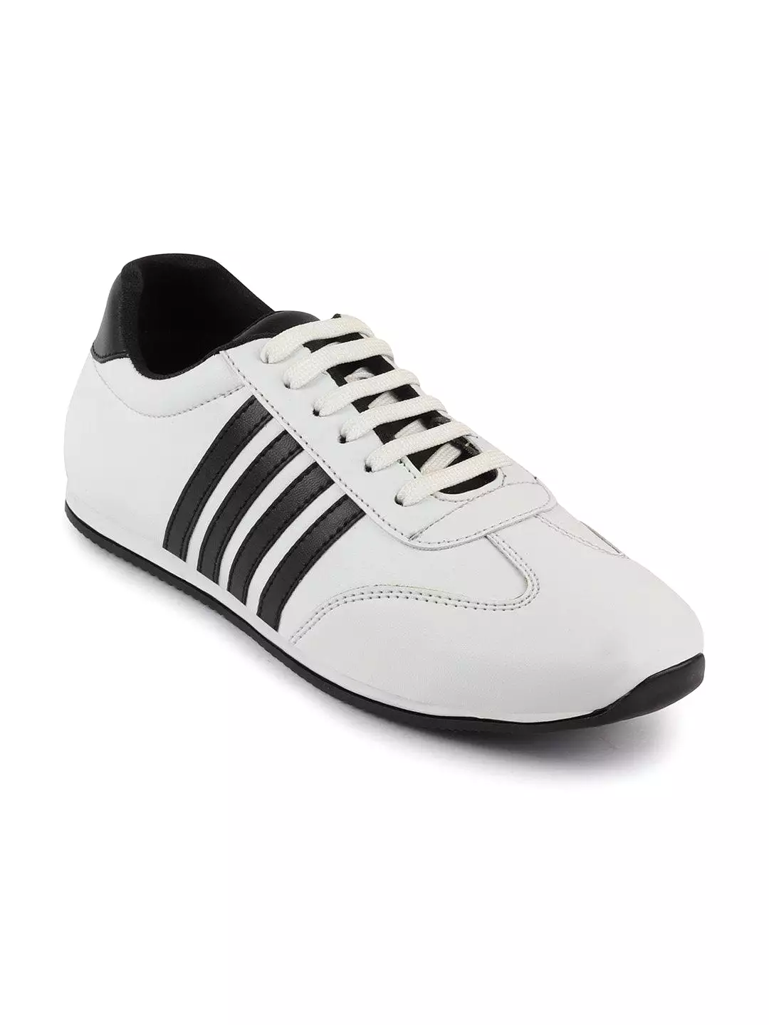 Men White Casual Classic Lace Up Sneakers