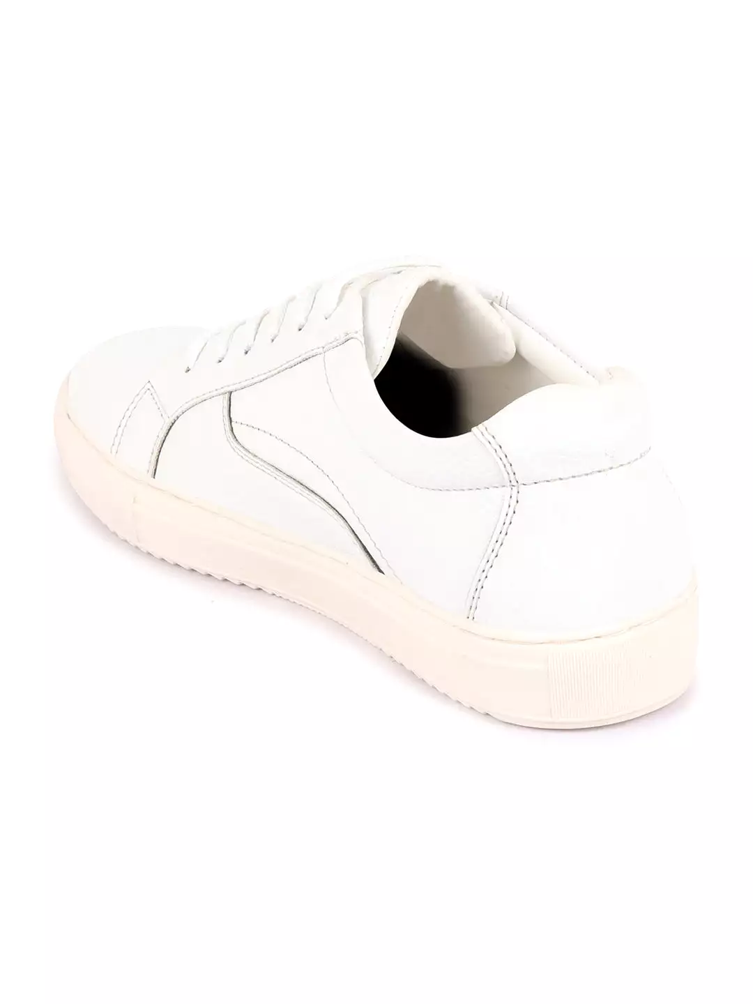 Men White Classic Outdoor Lace Up Sneakers