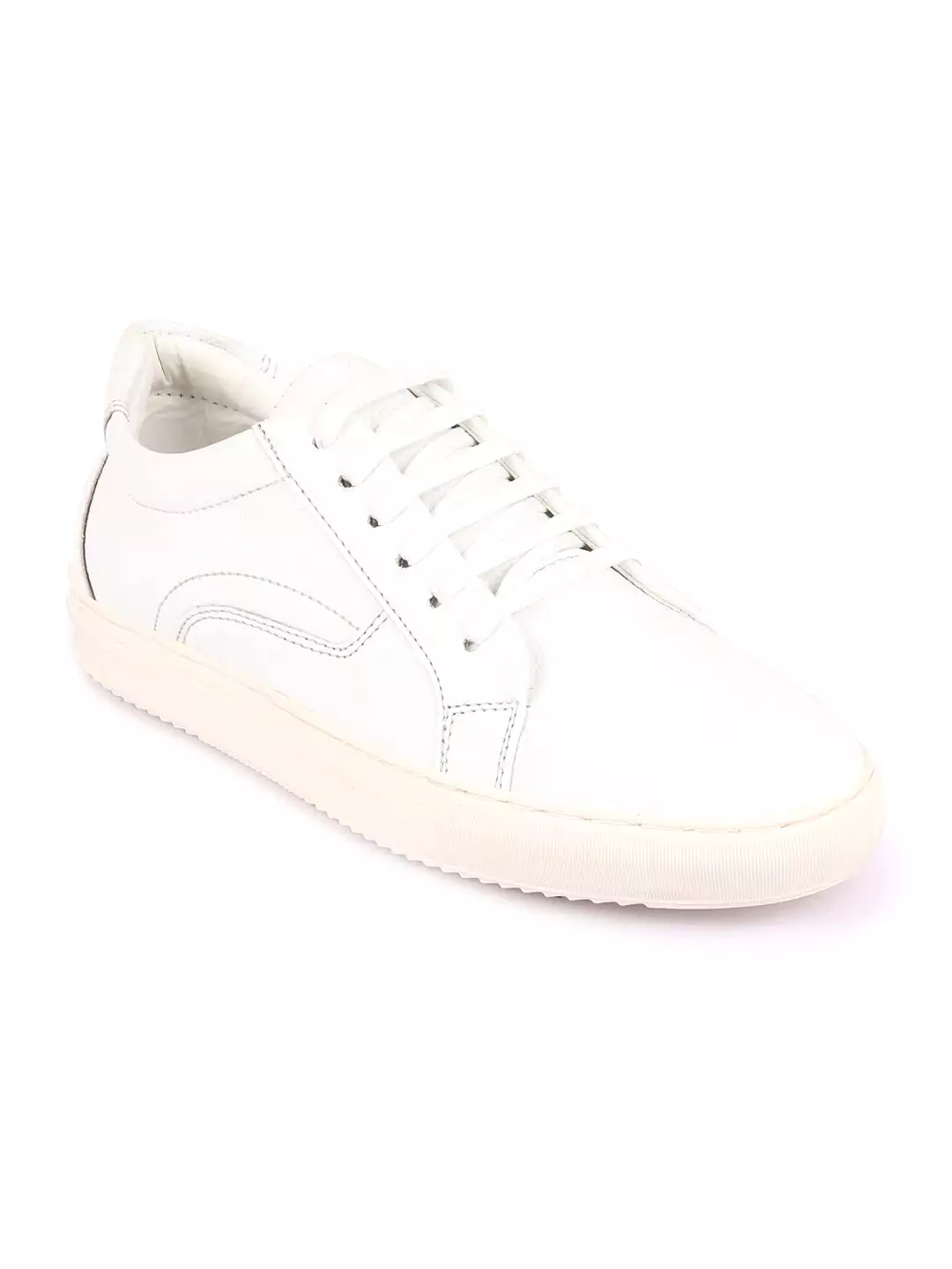 Men White Classic Outdoor Lace Up Sneakers