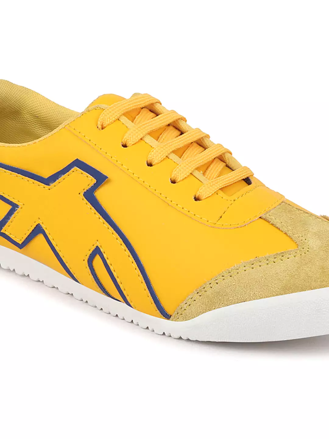 Men Yellow Trendy Lace Up Sneakers