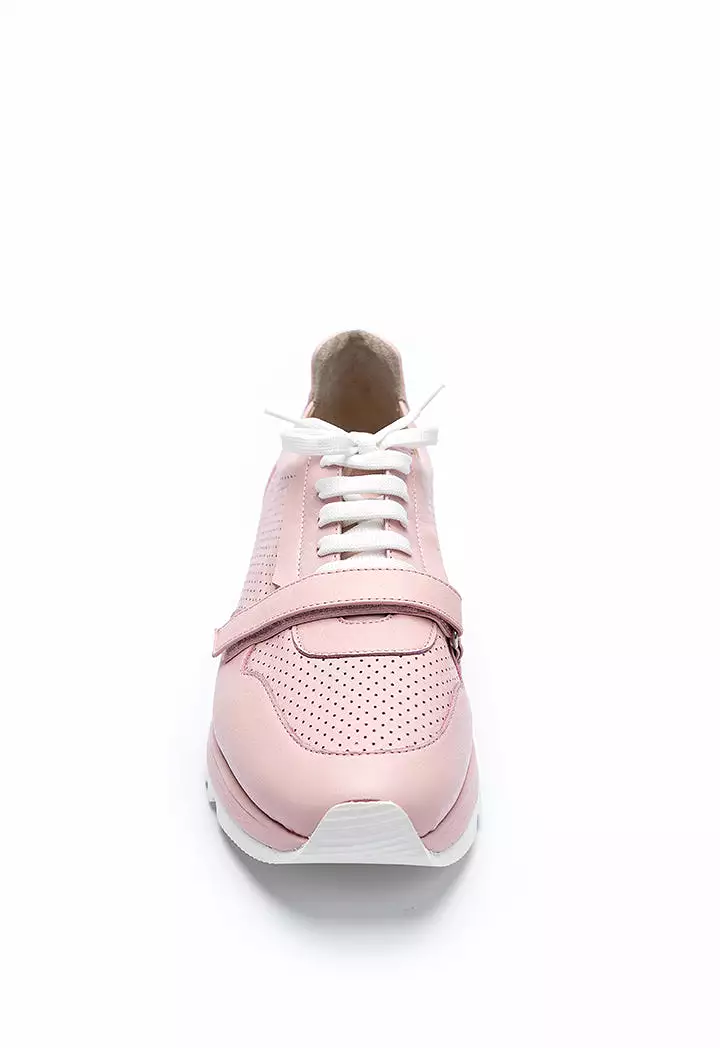 Mesh Lace Up Trail Leather Shoes