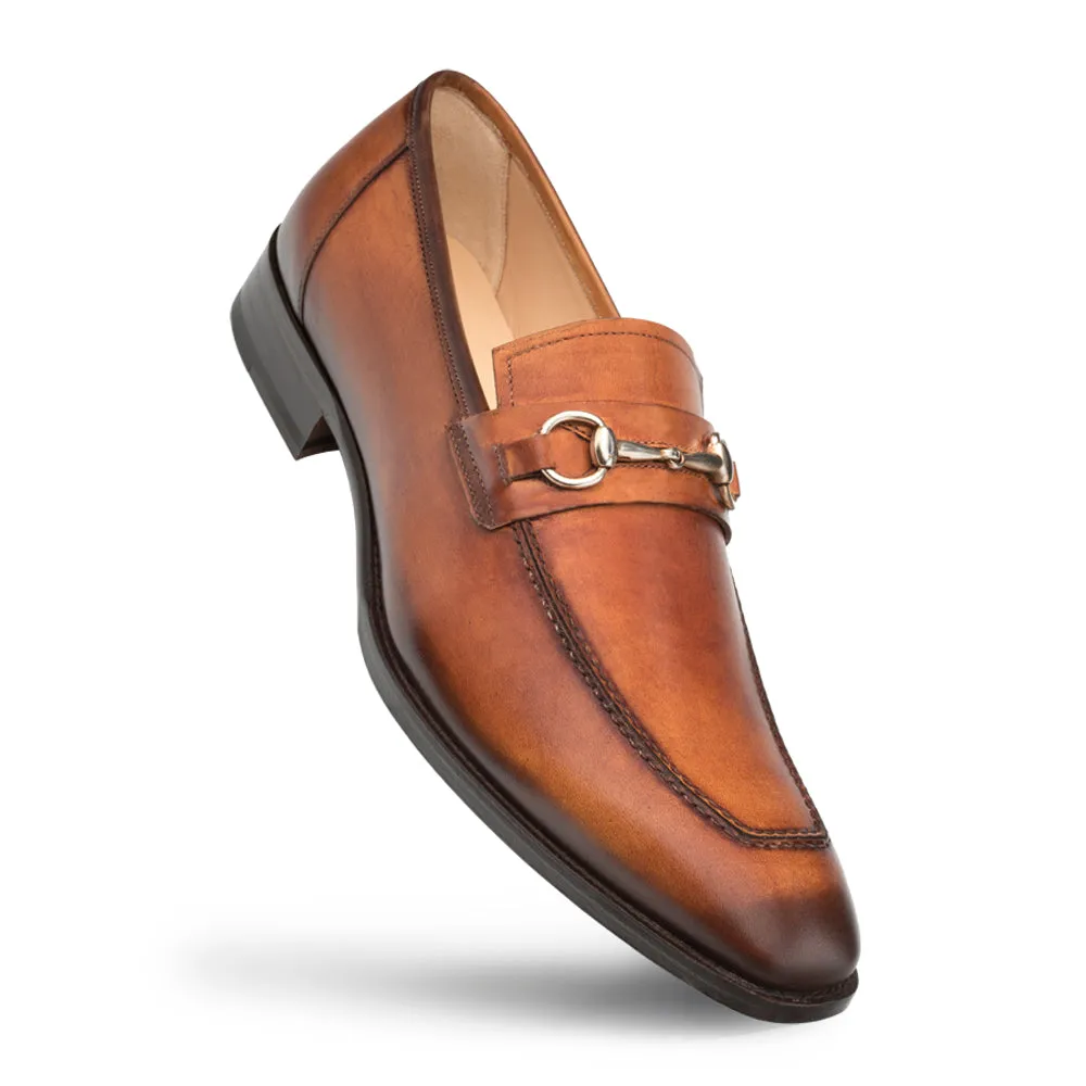 Mezlan E20482 Men's Shoes Cognac Calf-Skin Leather Ornament Horse bit Loafers (MZ3502)