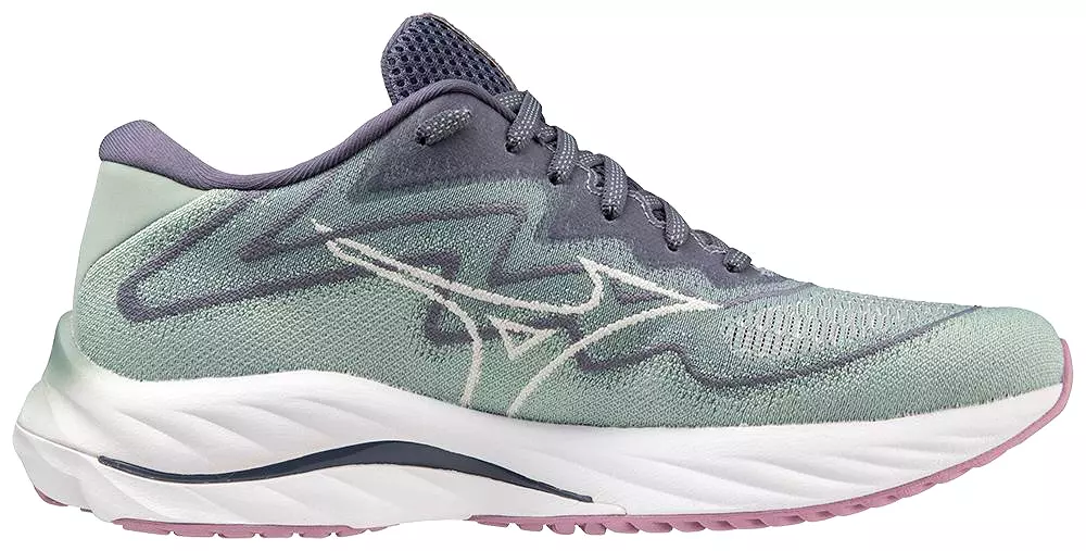 Mizuno Women's Wave Rider 27 SSW - Blue Surf/Snow White