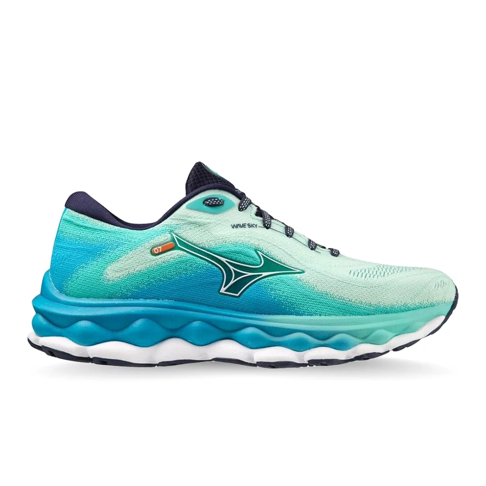 Mizuno Women's Wave Sky 7 - Beveled Glass/White