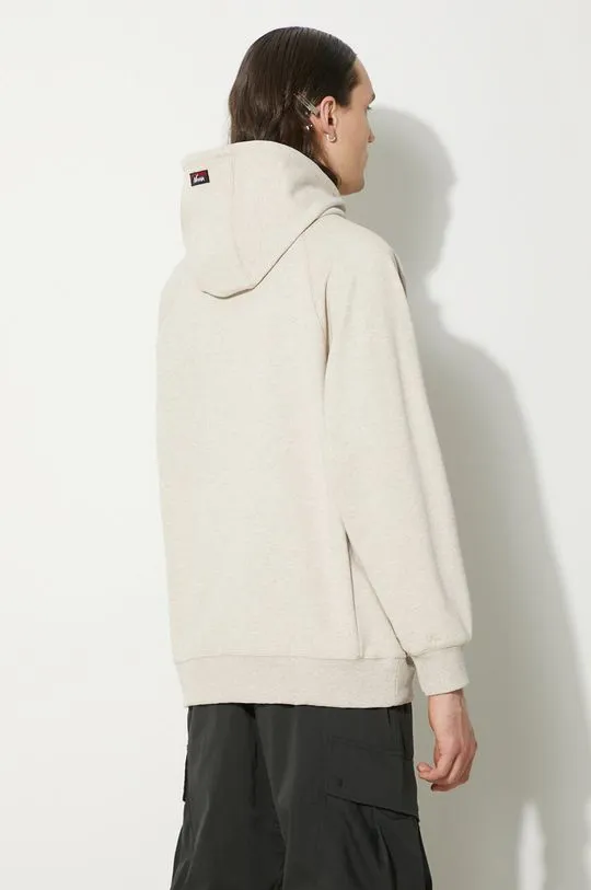 Nanga sweatshirt Eco Hybrid Box Logo Sweat Hoodie men's beige color hooded with a print NW2311.1F202