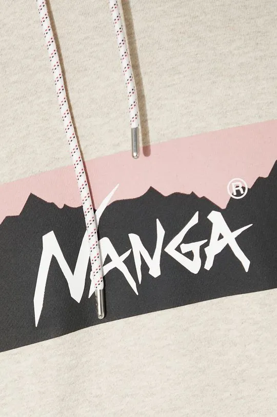 Nanga sweatshirt Eco Hybrid Box Logo Sweat Hoodie men's beige color hooded with a print NW2311.1F202