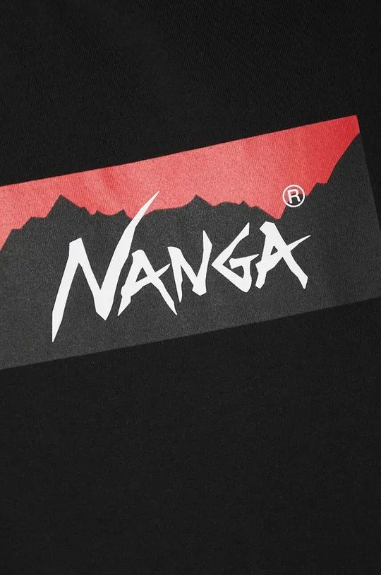 Nanga t-shirt Eco Hybrid Box Logo Loose Fit Tee men’s black color with a print NW2311.1G209