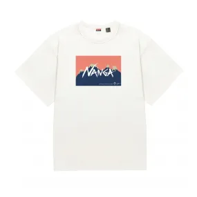 Nanga x Jerry Ukai Eco Hybrid Nanga Logo T-Shirt (White/Pink)