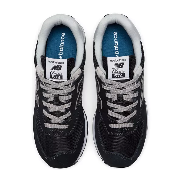 New Balance Unisex 574 Black with White