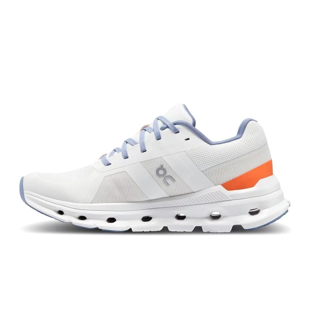 On Women's Cloudrunner - Undyed-White/Flame