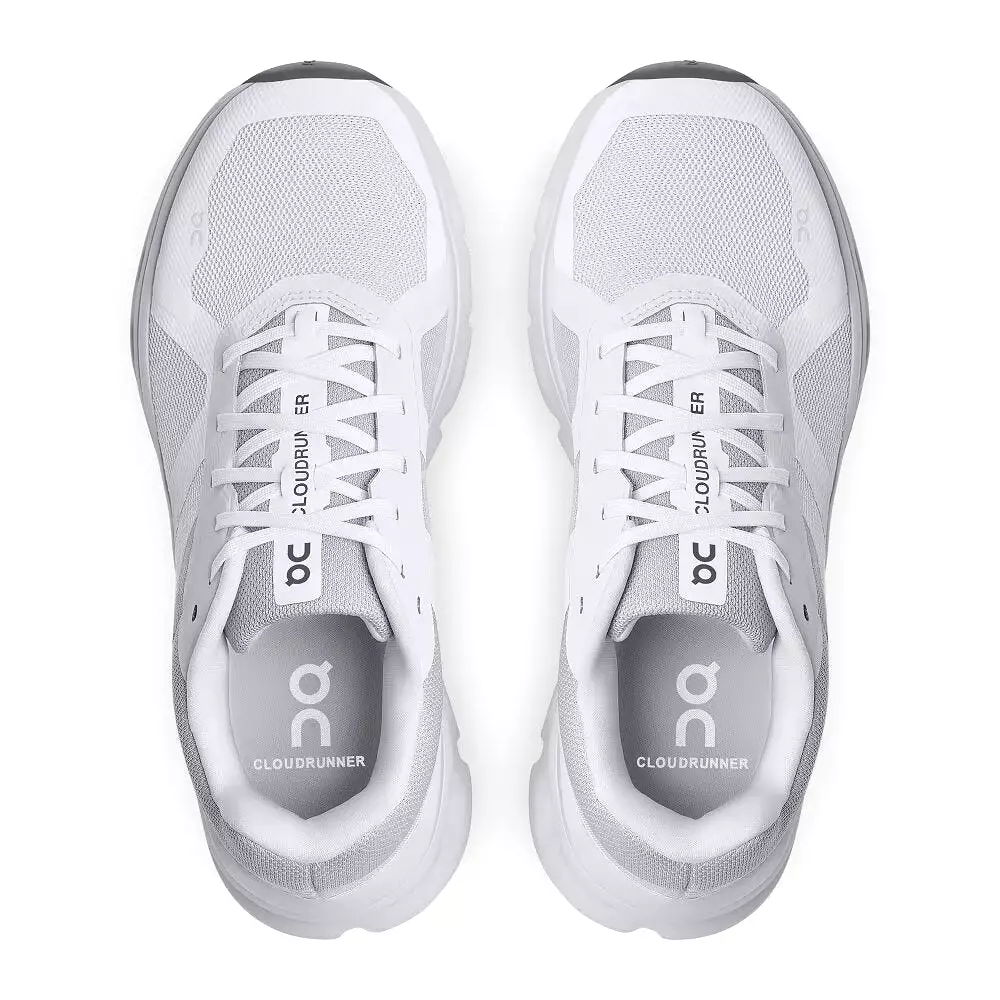 On Women's Cloudrunner - White/Frost