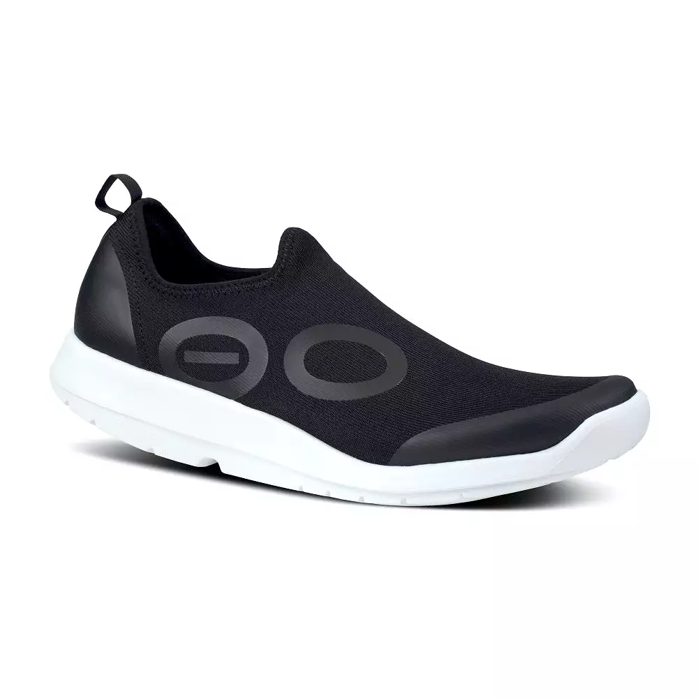 Oofos Men's OOmg Sport Low Shoe - White & Black