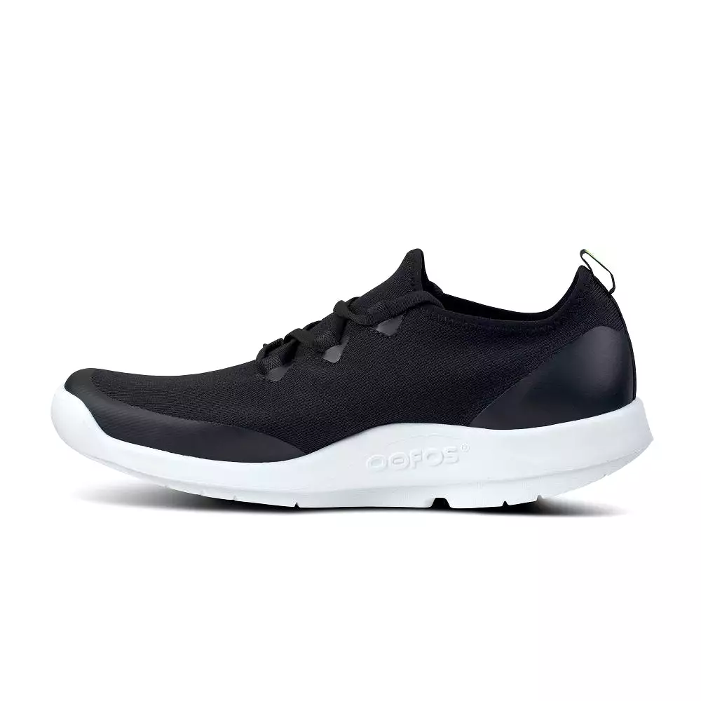 Oofos Men's OOmg Sport LS Low Shoe - White & Black