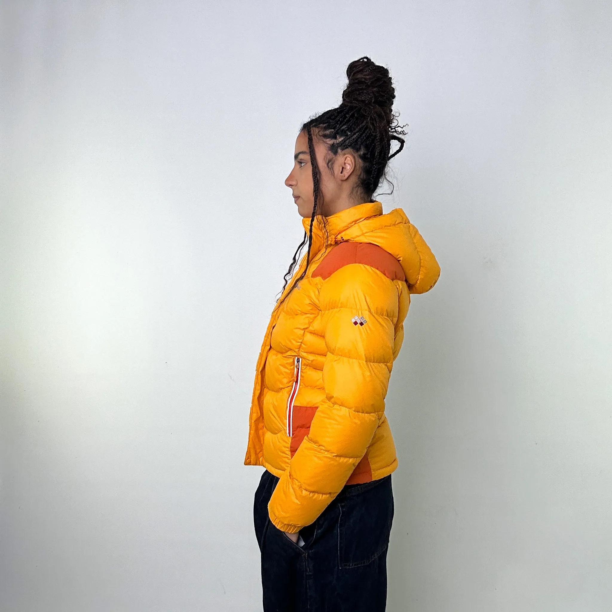 Orange y2ks Mont Bell EX 800 Puffer Jacket Coat (S)