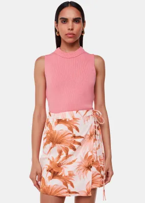 Pink Honolulu Linen Blend Skirt