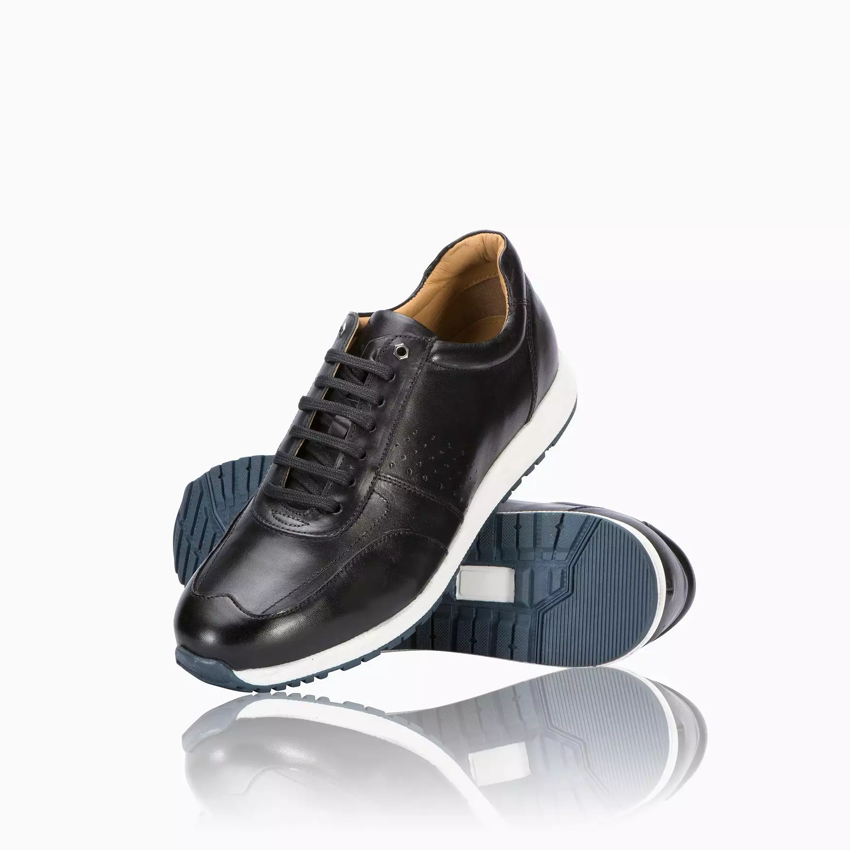 Prague Leather Sneaker, Black