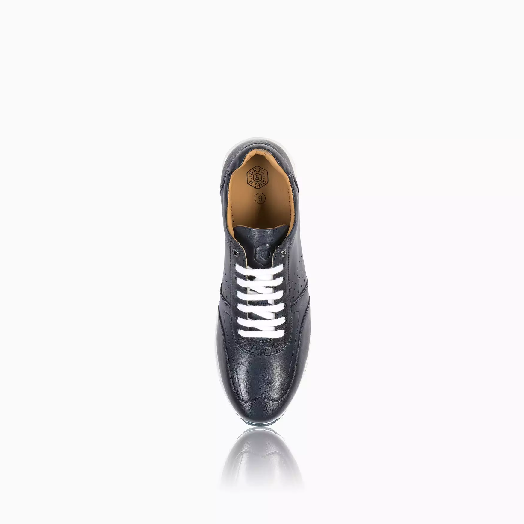 Prague Leather Sneaker, Navy