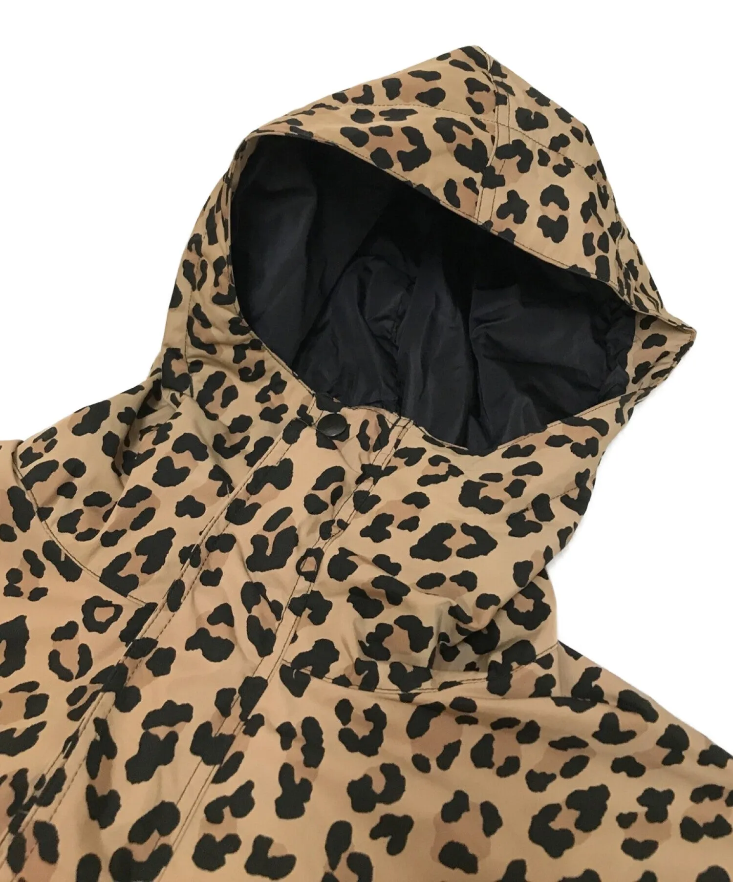 [Pre-owned] WACKO MARIA×NANGA Special Order LEOPARD MOUNTAIN PARKA Logo Embroidery Zip Blouson