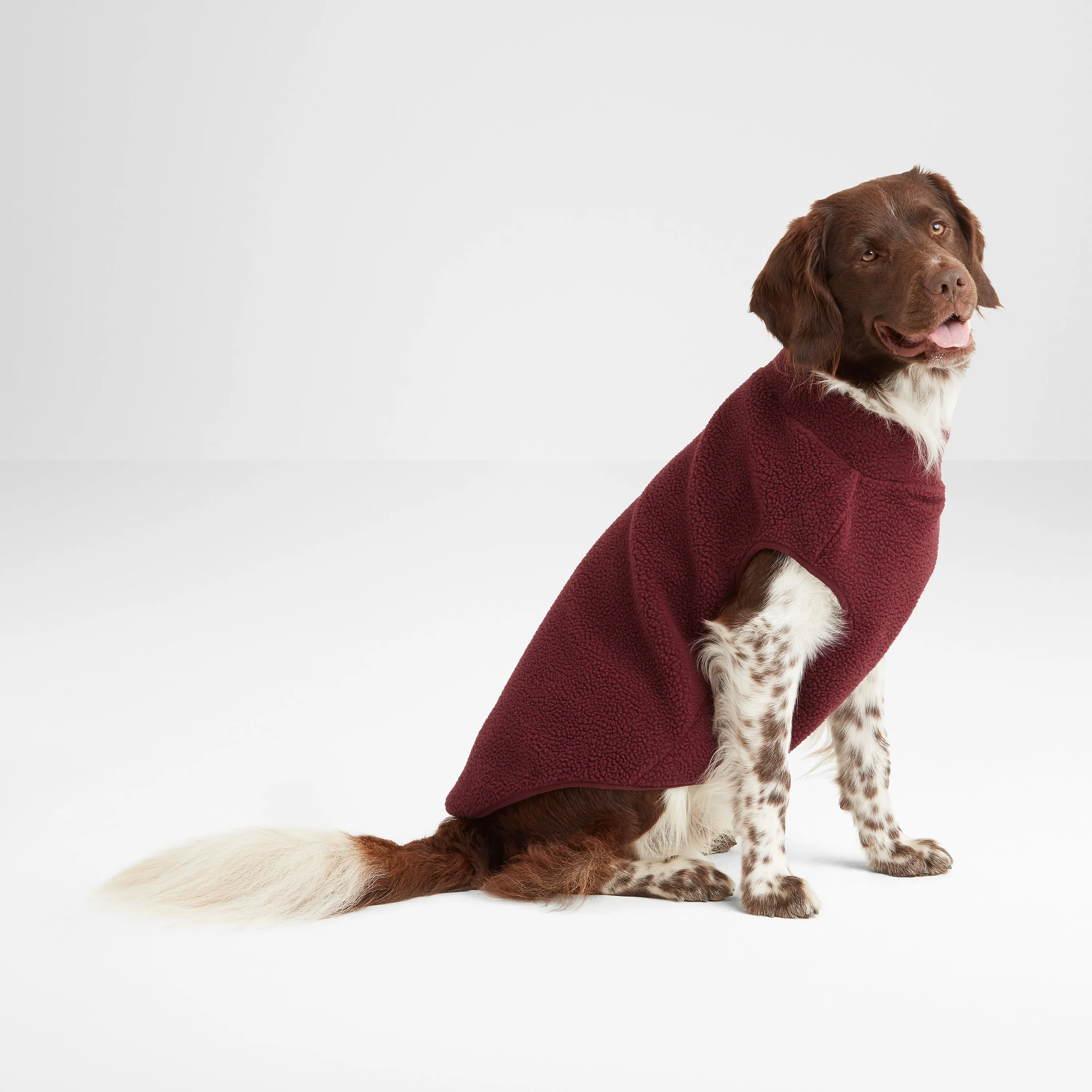 Rover Sherpa Dog Coat M - Maroon