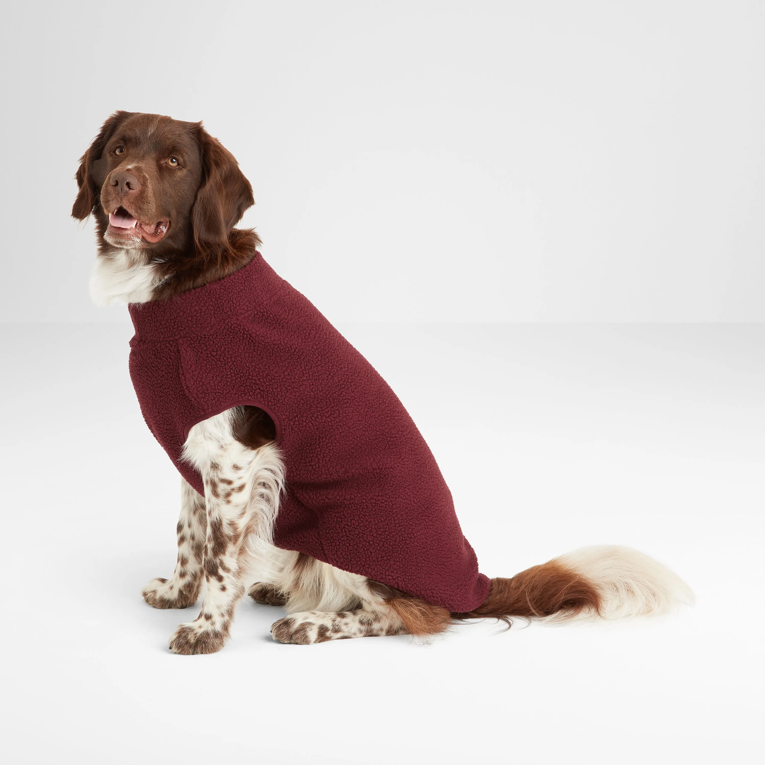 Rover Sherpa Dog Coat M - Maroon