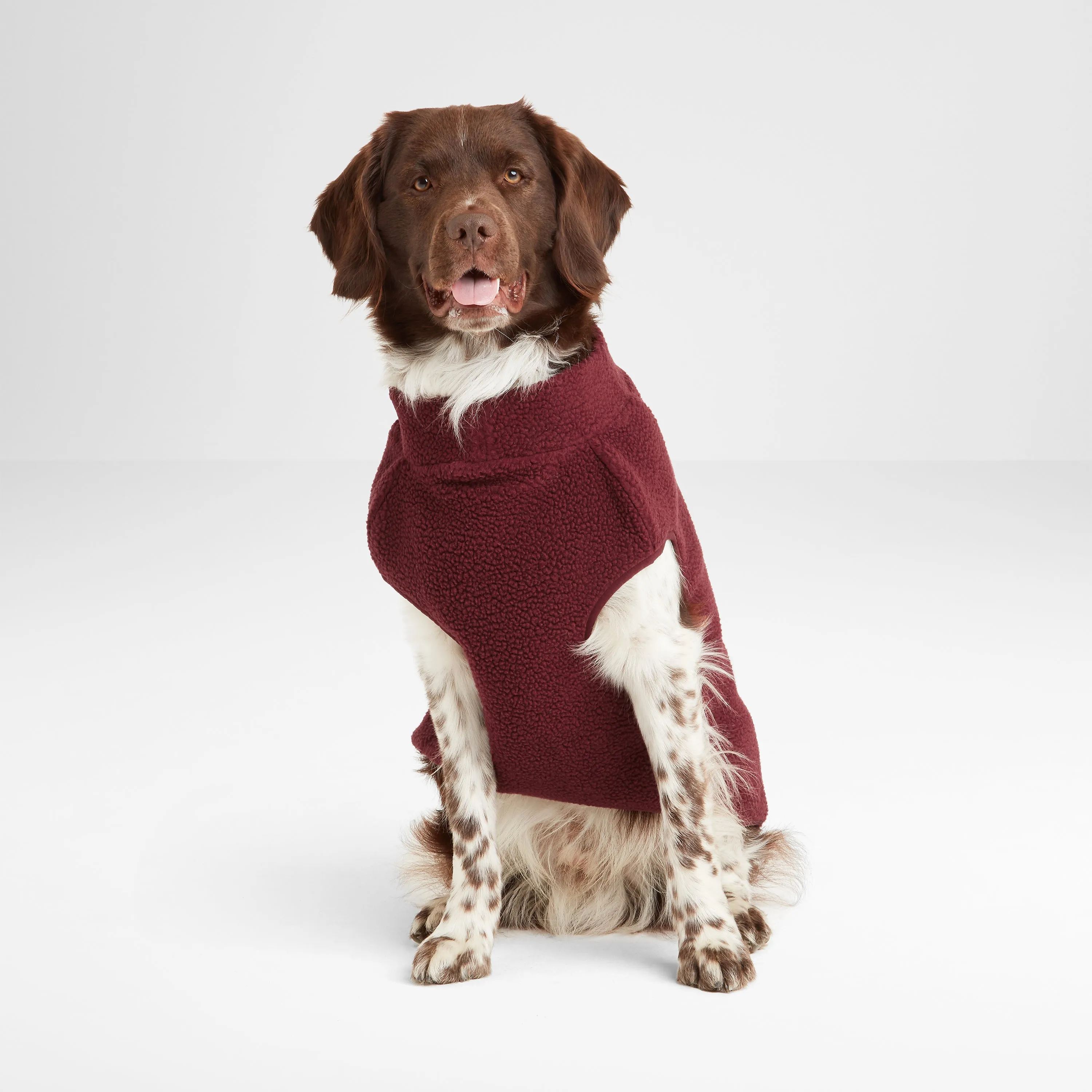 Rover Sherpa Dog Coat M - Maroon